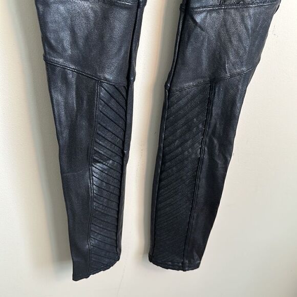 Spanx Faux Leather Moto Leggings M - Picture 5 of 8